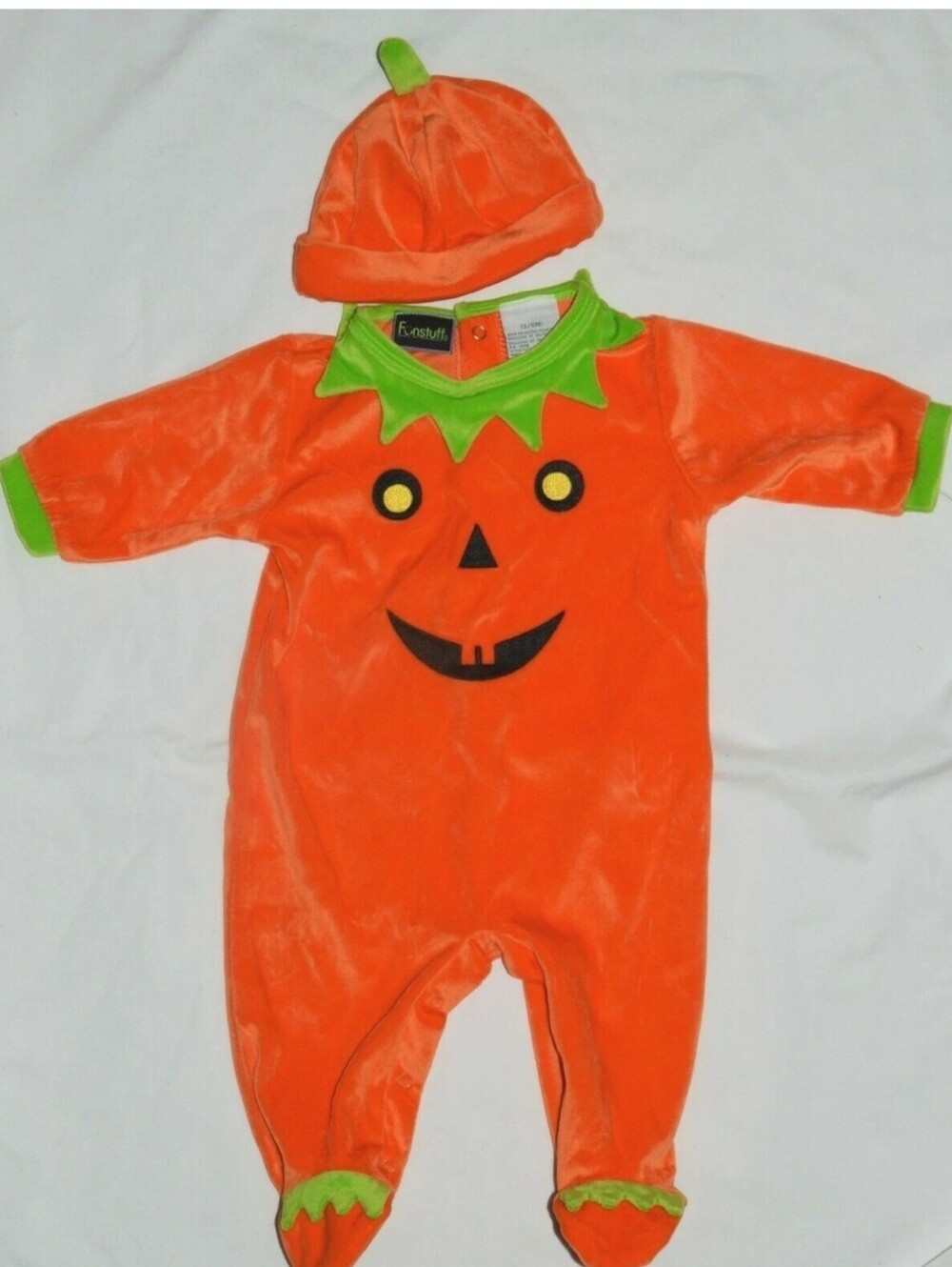 Pumpkin Halloween Jack-o-lantern NEW Sleeper 1pc Clothes Costume Sz 3 6 mo baby